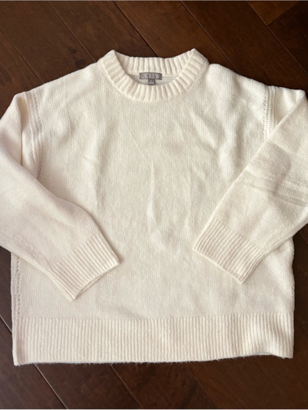 J. Crew Women's Relaxed crewneck pullover in Ivory. XL. BRAND NEW.